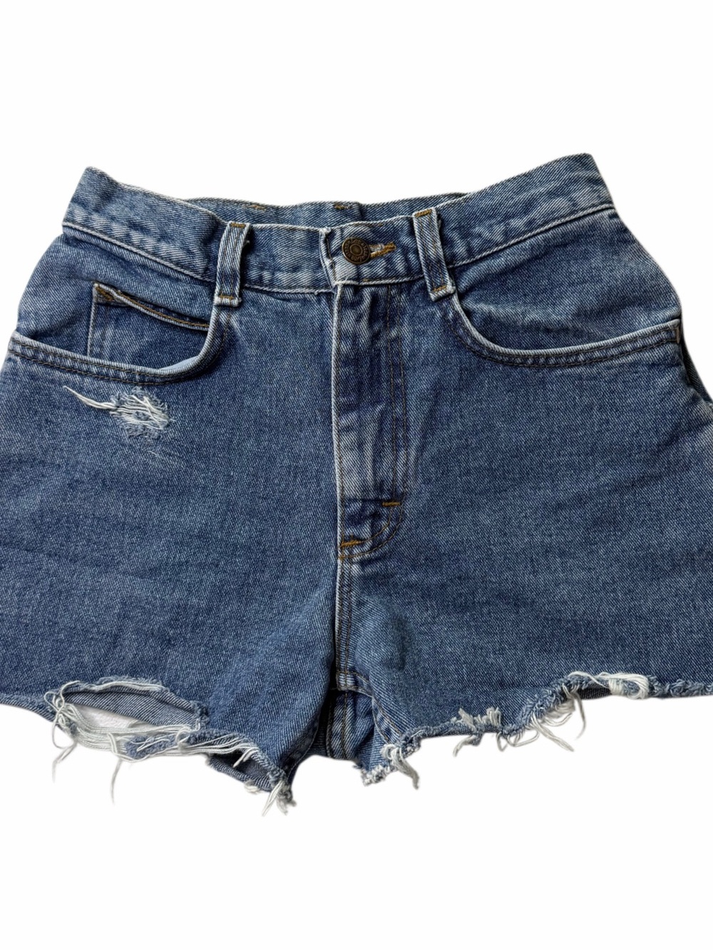 Vintage Lee USA Made Denim Cutoff Shorts Womens Size 3 High Rise Distressed 90’s